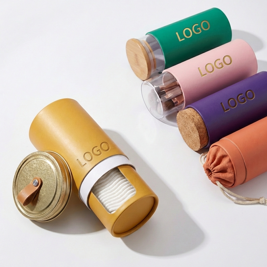 Modern Cylindrical Desktop Storage and Dispensing Tube