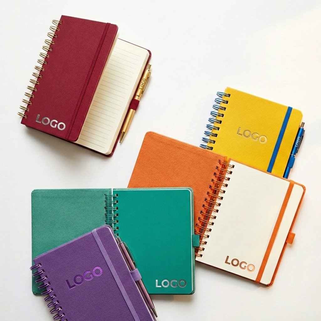 Executive Spiral Journal with Integrated Pen Loop and Elastic Strap