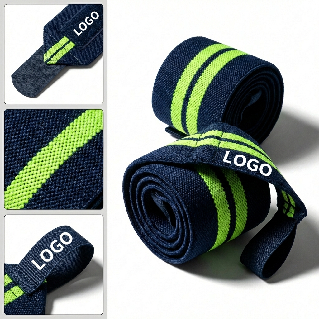 Professional Elastic Strength Wrist Wraps with Thumb Loop