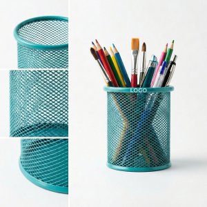 Steel Mesh Desktop Pencil and Stationery Holder