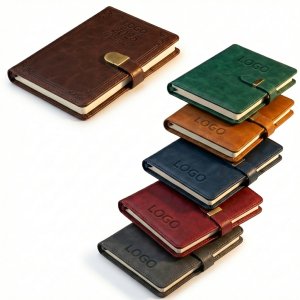 Executive Faux Leather Journal with Antique Buckle Closure and Lined Pages