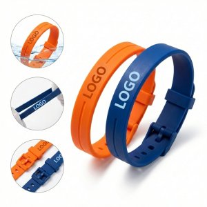 Premium Adjustable Silicone Wristband with Secure Buckle Fastener